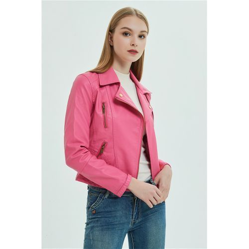 Short Jacket With Stand-up Collar And Rivets