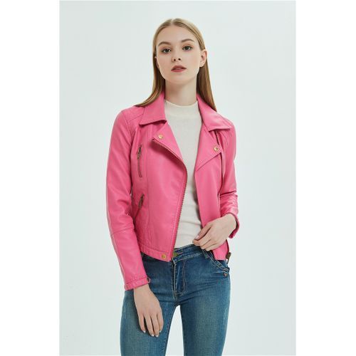 Short Jacket With Stand-up Collar And Rivets