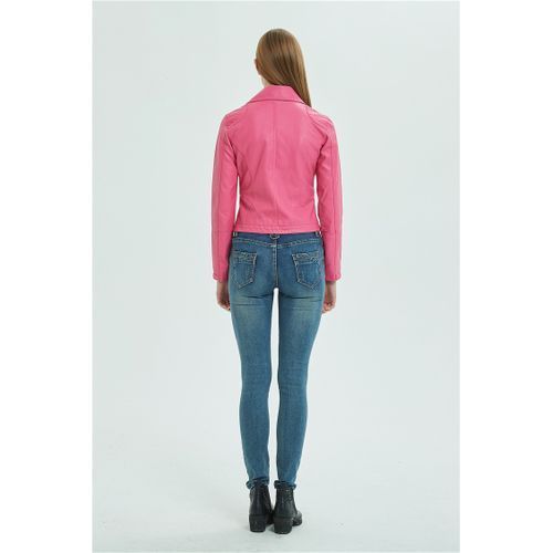 Short Jacket With Stand-up Collar And Rivets