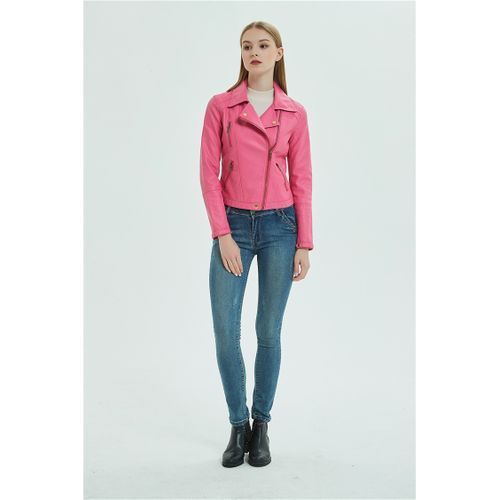 Short Jacket With Stand-up Collar And Rivets