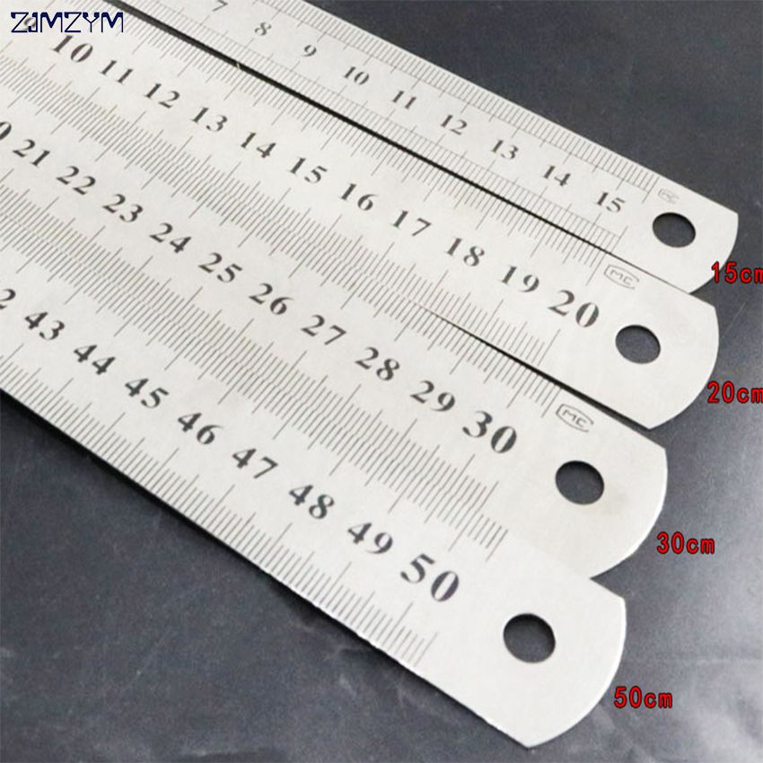 15/20/30/50cm  6/8/12/15 Inch Metric Rule Stainless Steel R