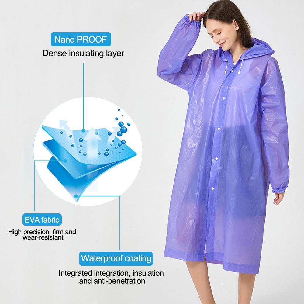 Adult Thickening Waterproof Clothing Eva Raincoat Women Man Rainwear Reusable