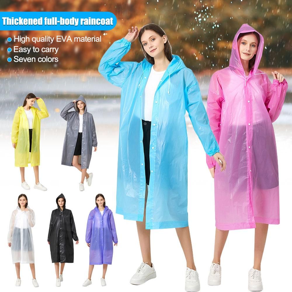Adult Thickening Waterproof Clothing Eva Raincoat Women Man Rainwear Reusable