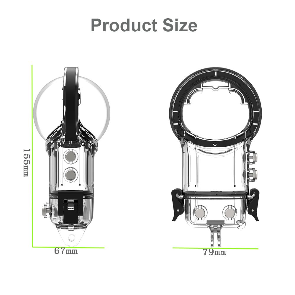 Panoramic Sports Camera Dive Case Waterproof Housing Diving