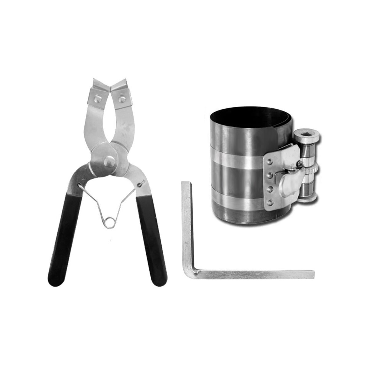 1 Set Engine Piston Ring Caliper Compressor Ratchet Pliers 53mm -175mm Tool Installer Expander Remover Kit
