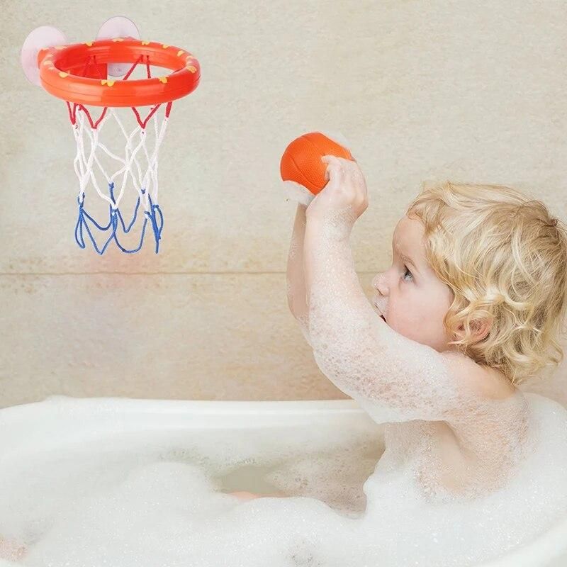 Kids Basketball Baby Bath Toy Toddler Boy Water Toys Bathroom Bathtub Shooting Basketball Hoop Kids Outdoor Play Set Cute Whale