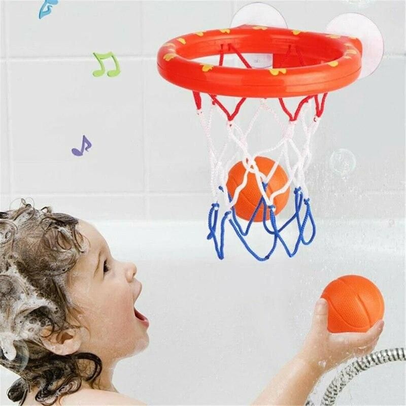 Kids Basketball Baby Bath Toy Toddler Boy Water Toys Bathroom Bathtub Shooting Basketball Hoop Kids Outdoor Play Set Cute Whale