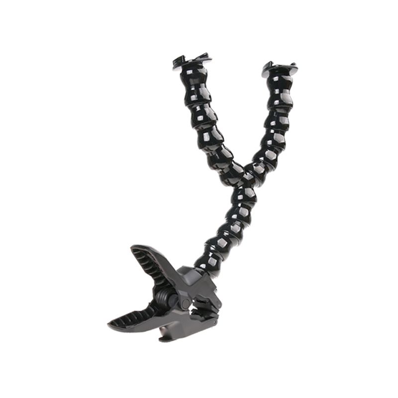 Clip Clamp Mount 360 Swivel Dual-head Flexible Tripod For GoPro HERO5 /4 /3 /2 /1 /SJCAM / Xiaomiyi Sport Cameras