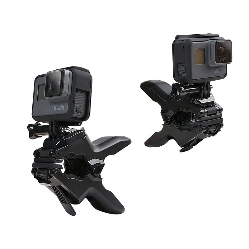 Clip Clamp Mount 360 Swivel Dual-head Flexible Tripod For GoPro HERO5 /4 /3 /2 /1 /SJCAM / Xiaomiyi Sport Cameras