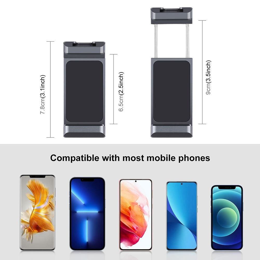 Cold Shoes Aluminum Alloy Phone Clamp Holder Bracket Horizontal and Vertical Photography Quick Release Mobile Phone Clip