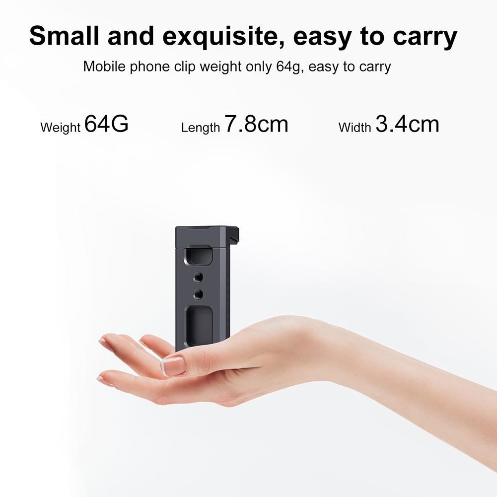 Cold Shoes Aluminum Alloy Phone Clamp Holder Bracket Horizontal and Vertical Photography Quick Release Mobile Phone Clip