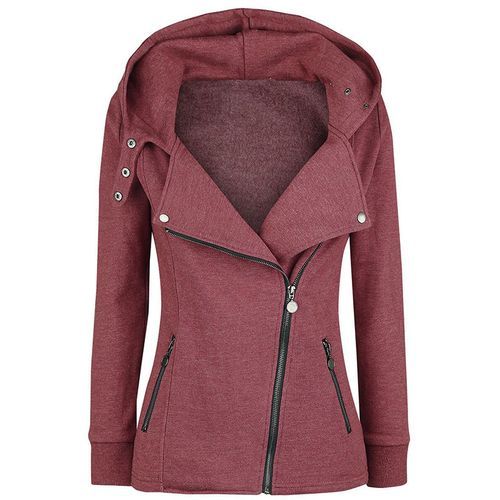 Women Plus Size Winter Jacket Loose Women's Hoodie Zip