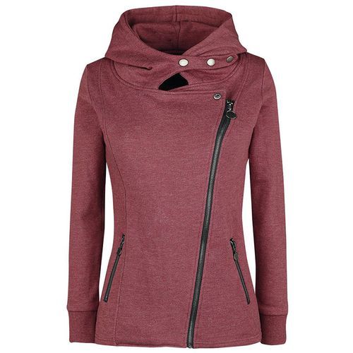 Women Plus Size Winter Jacket Loose Women's Hoodie Zip