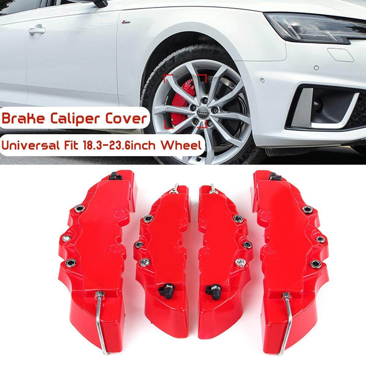 4PCS Car Auto Brake Caliper Cover With 3D Word Universal Fit 18.3-23.6 Inch Wheel