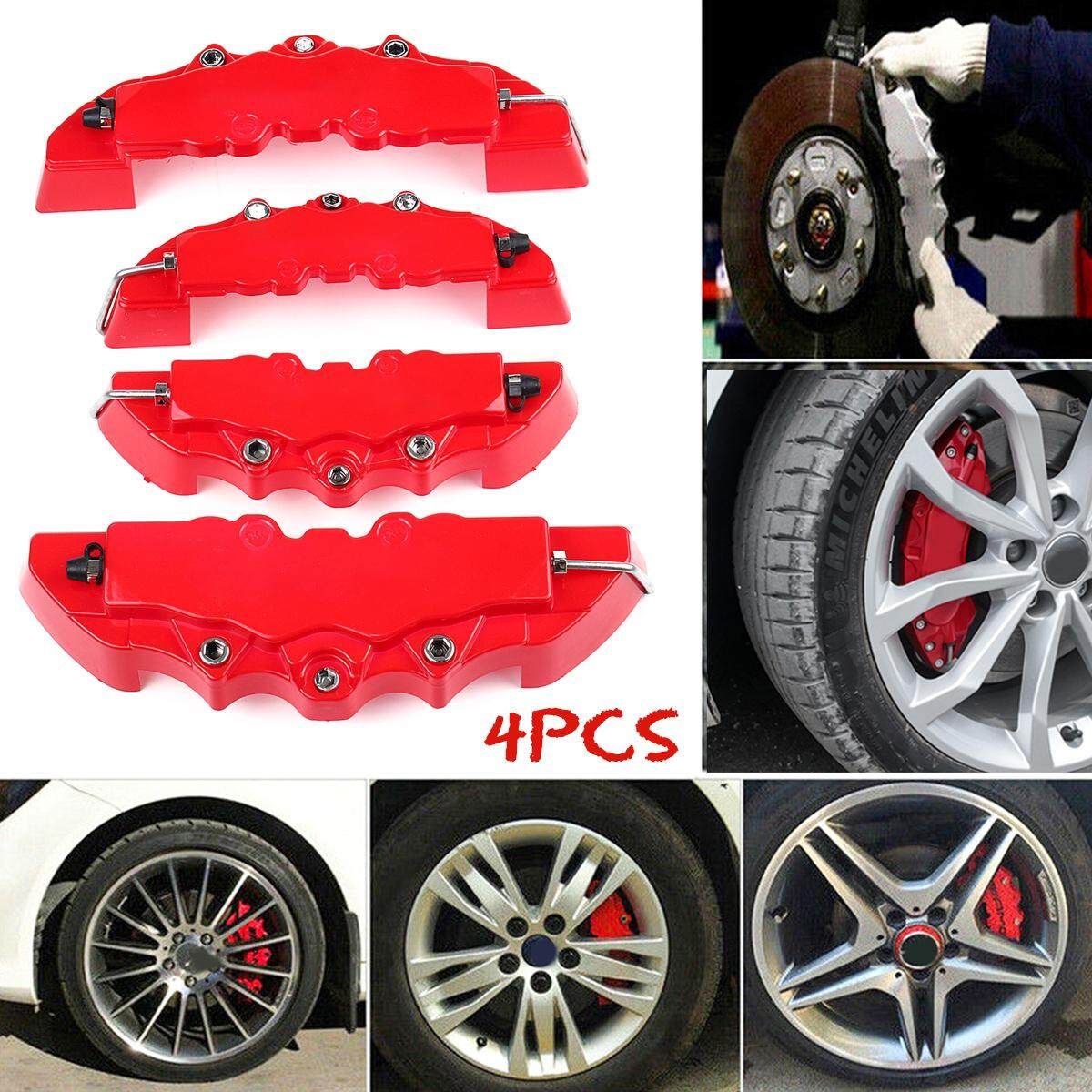 4PCS Car Auto Brake Caliper Cover With 3D Word Universal Fit 18.3-23.6 Inch Wheel