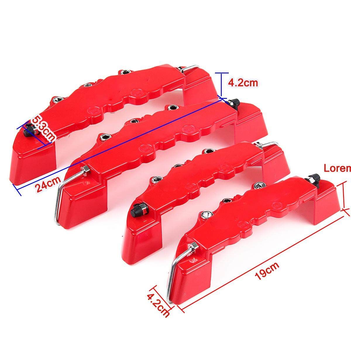 4PCS Car Auto Brake Caliper Cover With 3D Word Universal Fit 18.3-23.6 Inch Wheel