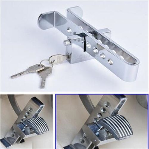 1 X Car Brake Clutch Pedal Lock Steel Stainless Anti-Theft Strong Security For Clutch Pedal