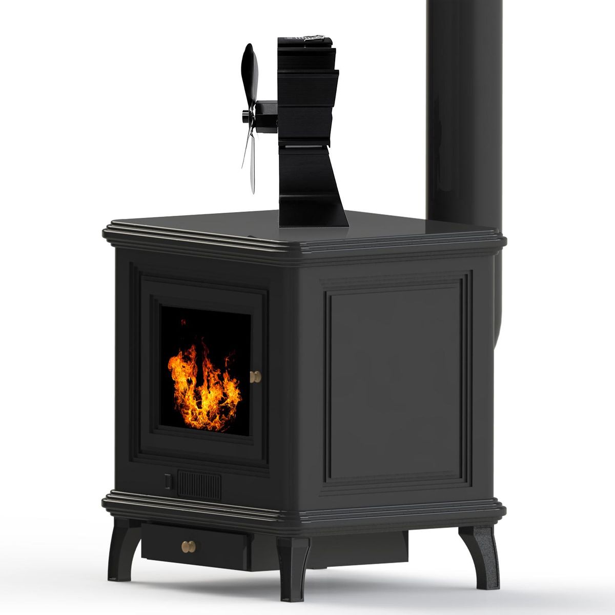 6 Blade Fireplace Fan for Wood Burning Stove Heat Powered Fan Wood Burning Stove