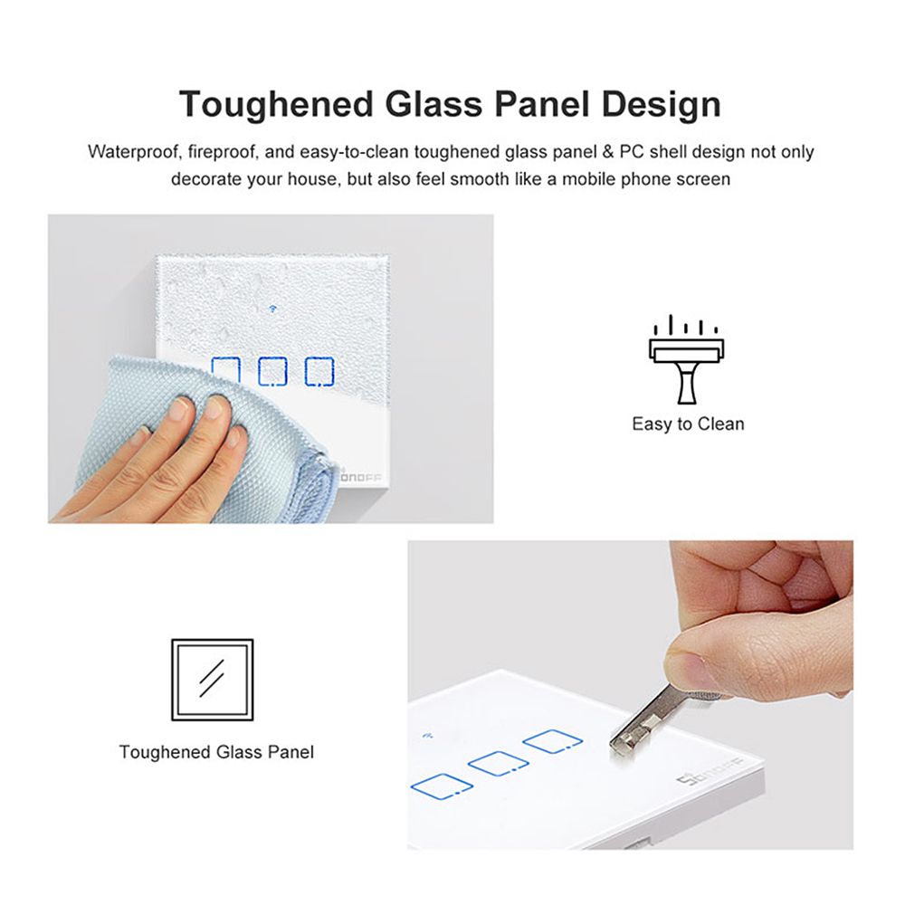 WIFI Wall Switch 1/2/3 Gang TX Series Intelligent