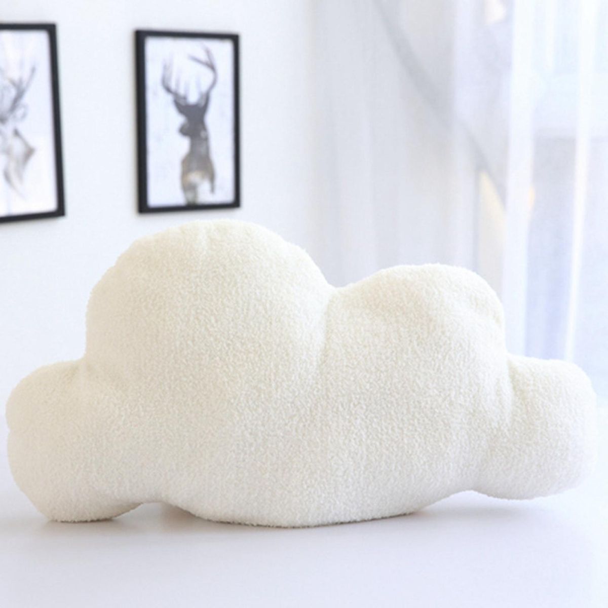 Cloud Cushion Plush Doll Sofa Cushion Pillow Home Decor Gadget White
