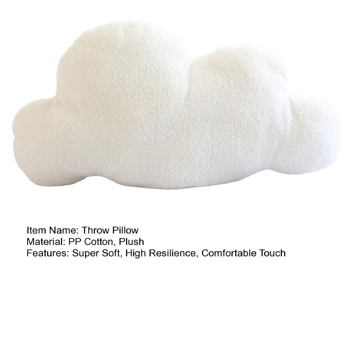 Cloud Cushion Plush Doll Sofa Cushion Pillow Home Decor Gadget White