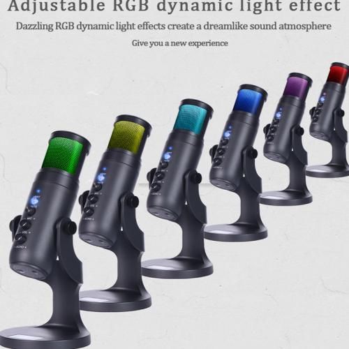 RGB Condenser Microphone For IPhone Android Laptop