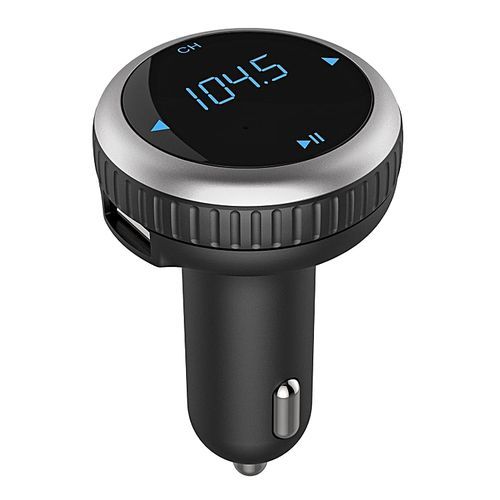Wireless Bluetooth FM Transmitter Car Charger, Car Radio Adapter MP3 Player Music Hands-free Car Kit With LED Display ,Support TF Card And USB Flash Disk Play (Black) By HT