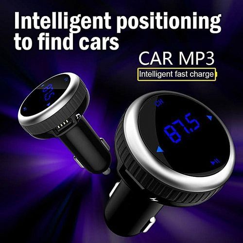 Wireless Bluetooth FM Transmitter Car Charger, Car Radio Adapter MP3 Player Music Hands-free Car Kit With LED Display ,Support TF Card And USB Flash Disk Play (Black) By HT