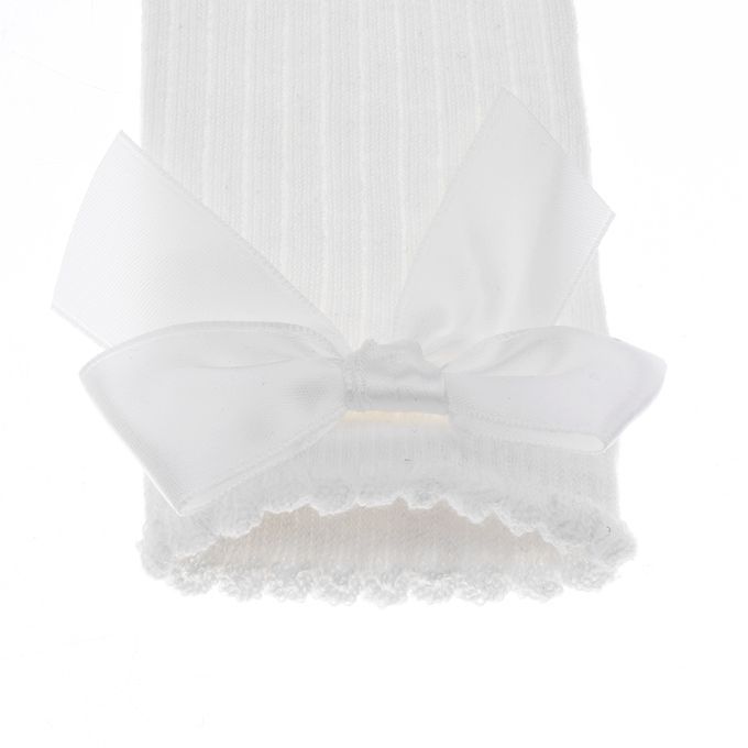 Baby Girls Knee High Socks Bowknot Toddler Babies School White 2-4T