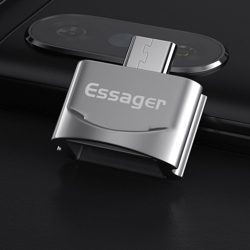 ESSAGER Android Phone Type- To USB OTG Adapter Silvery
