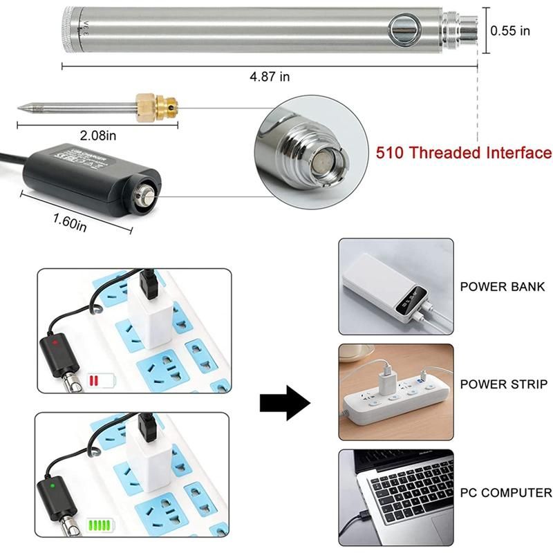 Portable Cordless Soldering Iron USB Rechargeable, Solder Pe
