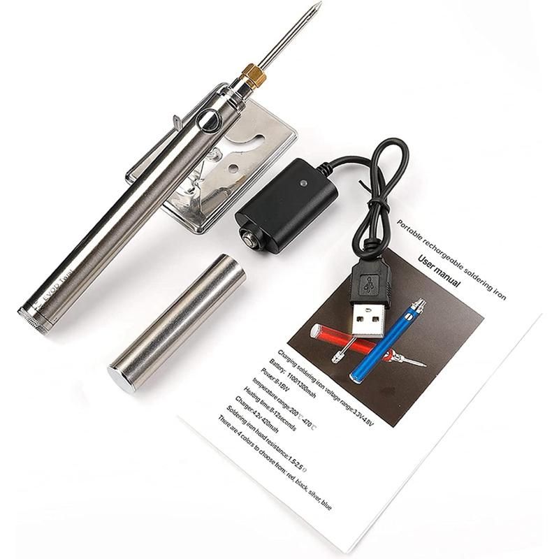Portable Cordless Soldering Iron USB Rechargeable, Solder Pe