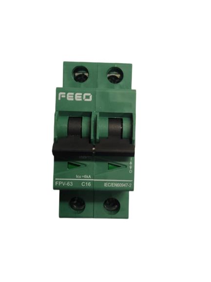 2P 16A MCB Miniature DC Circuit Breaker
