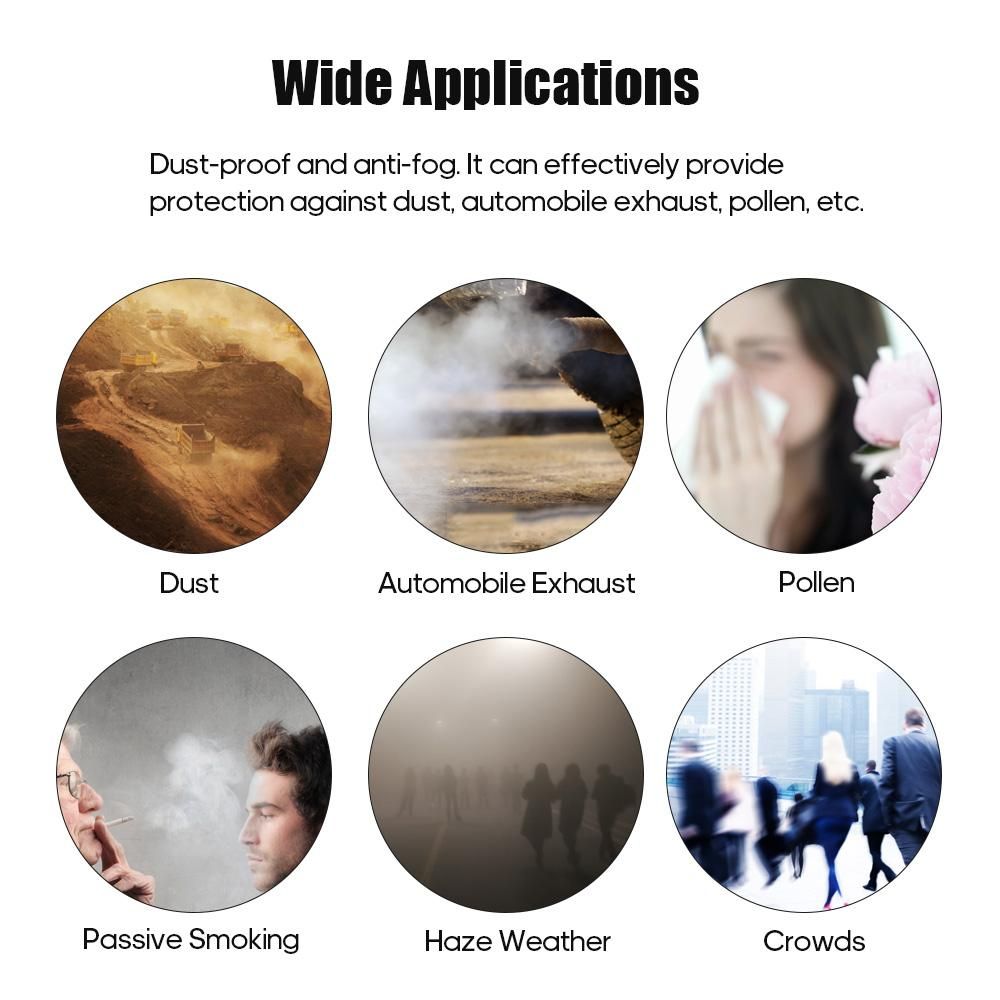 5Pcs Dustproof Mouth Cover Sponge Cover with Breathing Valve Fog-proof Face Mouth Cover