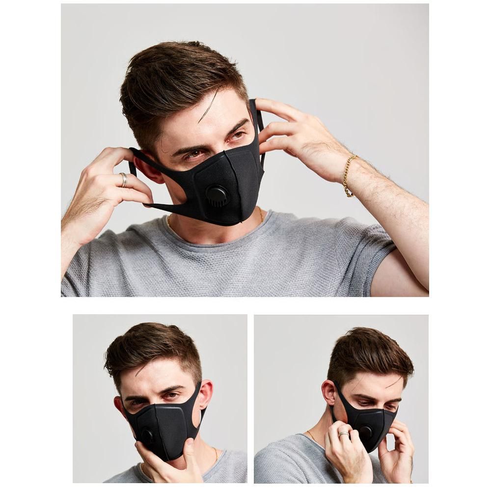 5Pcs Dustproof Mouth Cover Sponge Cover with Breathing Valve Fog-proof Face Mouth Cover