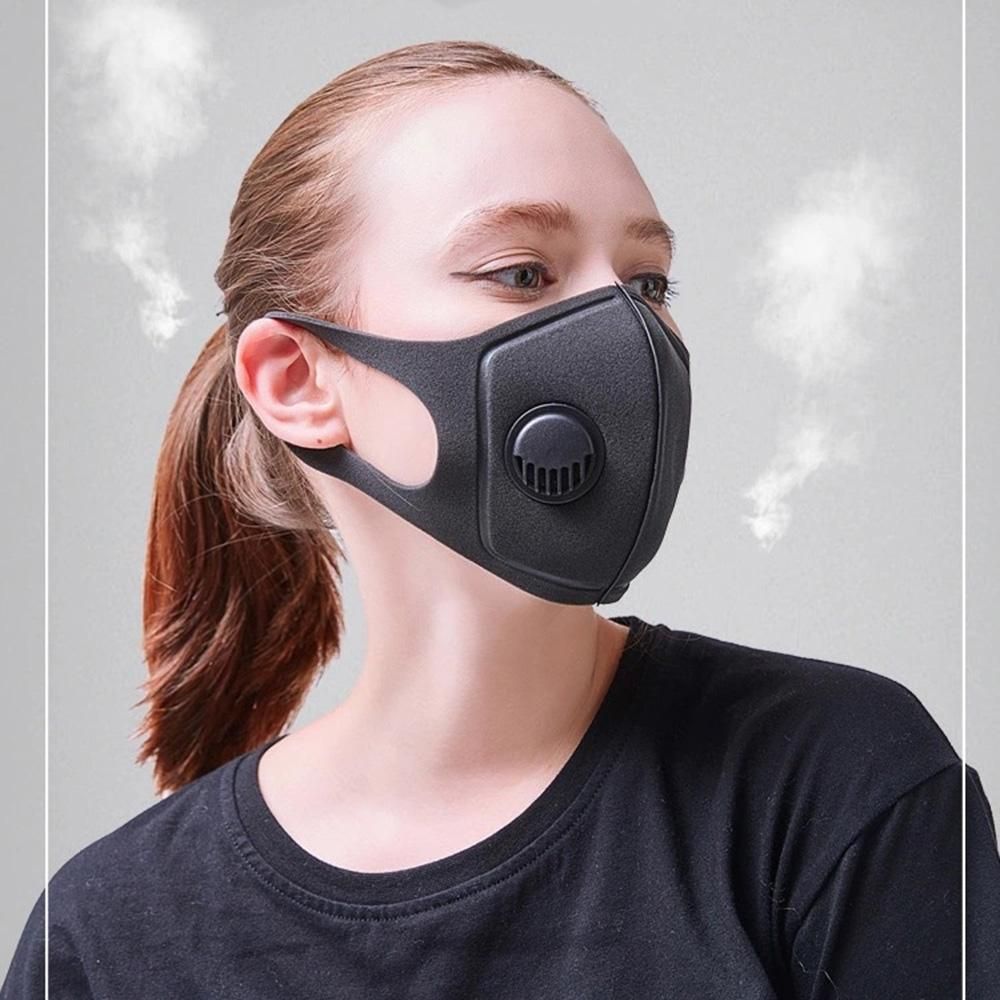 5Pcs Dustproof Mouth Cover Sponge Cover with Breathing Valve Fog-proof Face Mouth Cover