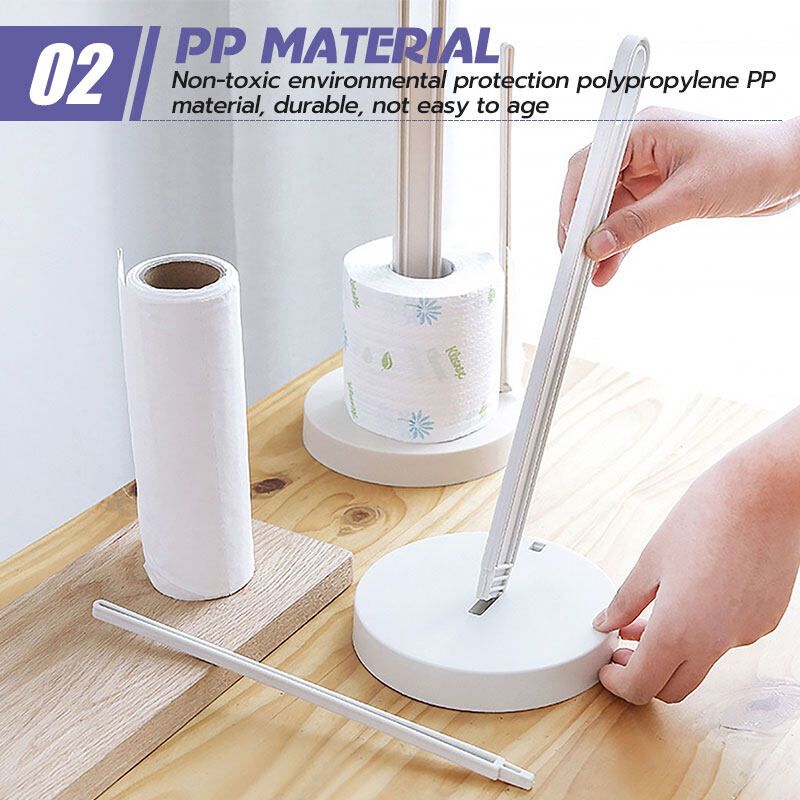 1pcs Paper Towel Holder UHBGT Kitchen Paper Hanger Rack Bathroom Towel Roll Stand Organizer Countertop Wooden Plastic Material For Cabinet Table Kitchen Paper Napkin Rack Creative Desktop Free-punch Paper Towel Rack Storage R