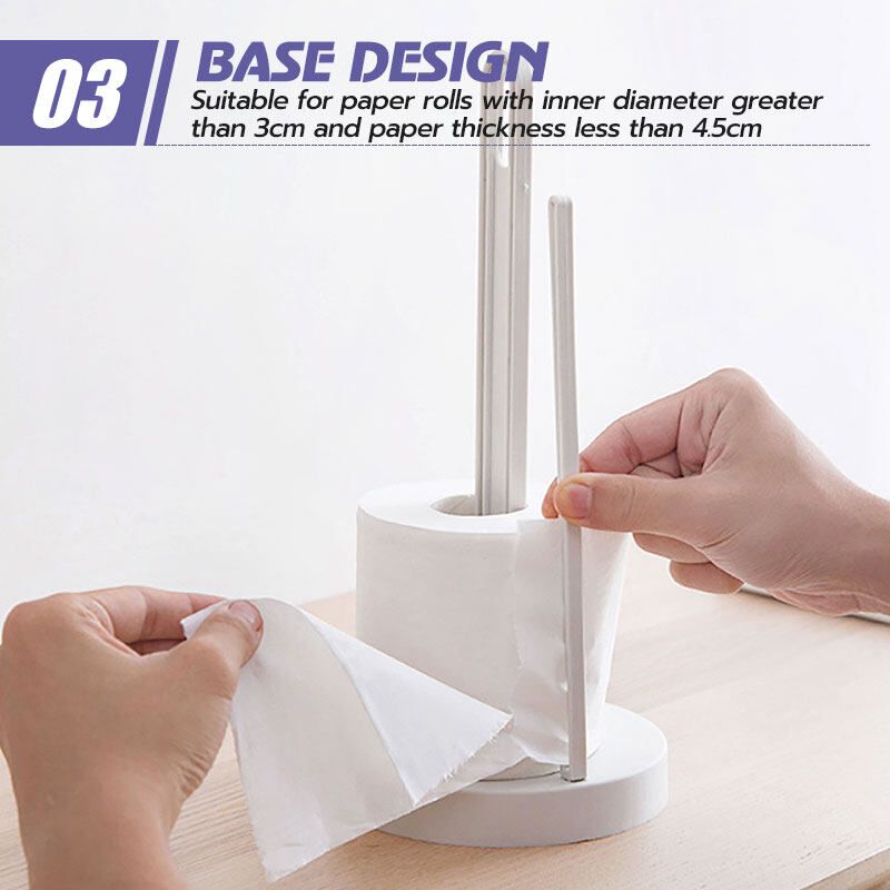 1pcs Paper Towel Holder UHBGT Kitchen Paper Hanger Rack Bathroom Towel Roll Stand Organizer Countertop Wooden Plastic Material For Cabinet Table Kitchen Paper Napkin Rack Creative Desktop Free-punch Paper Towel Rack Storage R
