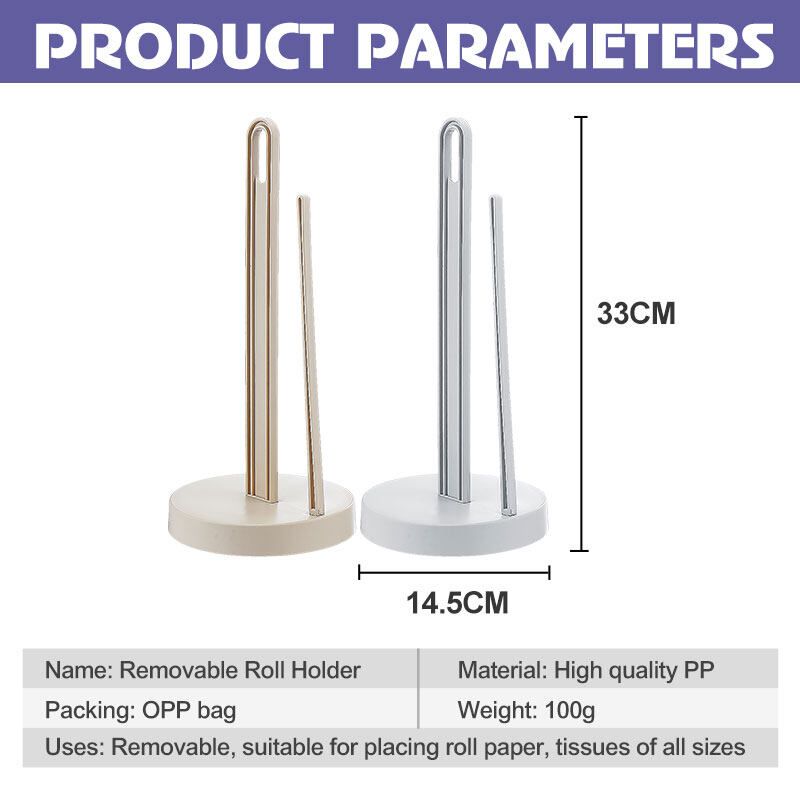 1pcs Paper Towel Holder UHBGT Kitchen Paper Hanger Rack Bathroom Towel Roll Stand Organizer Countertop Wooden Plastic Material For Cabinet Table Kitchen Paper Napkin Rack Creative Desktop Free-punch Paper Towel Rack Storage R