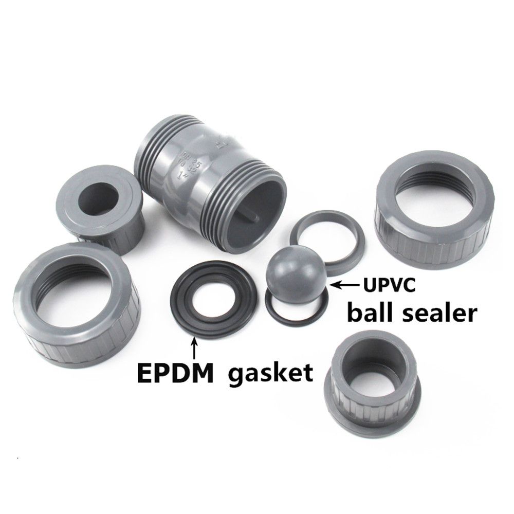 20~63mm Upvc Check Valve Double Union Non-Return Value Back