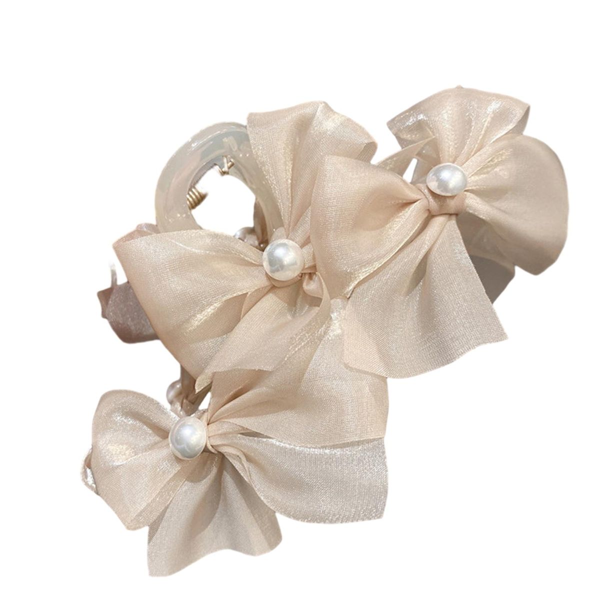 Hair Claw Clip Woman Large Hair Jaw Clip Light Khaki