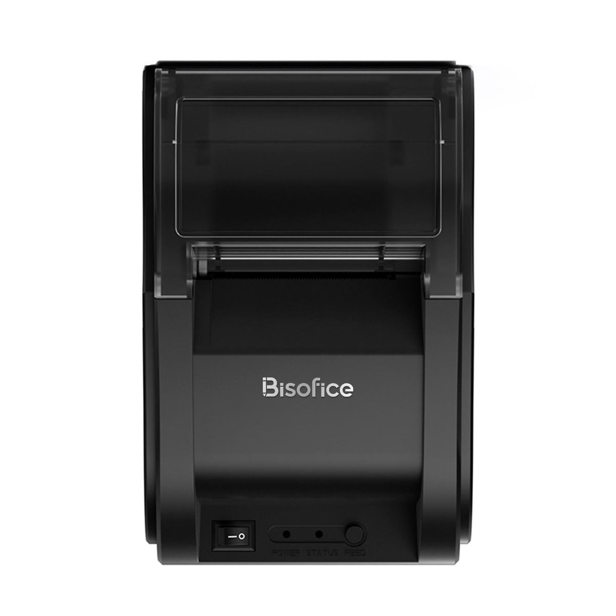 Bisofice Desktop 58mm Thermal Receipt Printer Wireless Barcode Printer USB+BT Connections with 1 Roll Paper Inside Support ESC Command Cashbox Connecting Compatible with Windows Android iOS System for Supermarket Retail Store