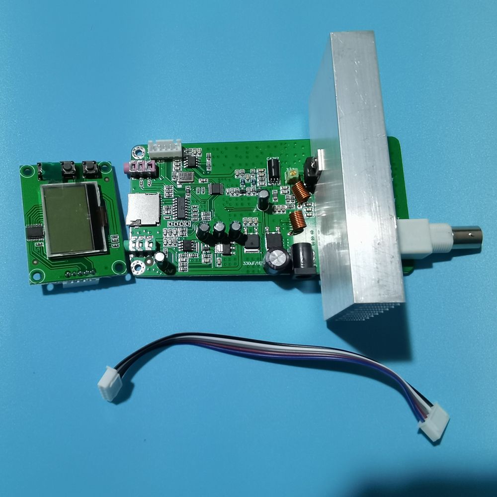 15W FM Transmitter PLL Stereo Audio 76-108 MHz Frequency Digital LCD Display Radio Broadcast Station Receiver GP  HAM-15W Finish Board