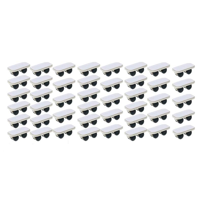 30Pcs Self Adhesive Wheels Caster Cart on Wheels Boxes Caster Small Caster Paste Plastic Wheel Sticky Caster