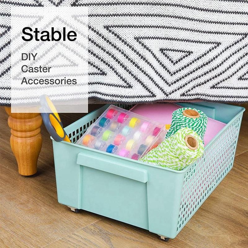 30Pcs Self Adhesive Wheels Caster Cart on Wheels Boxes Caster Small Caster Paste Plastic Wheel Sticky Caster