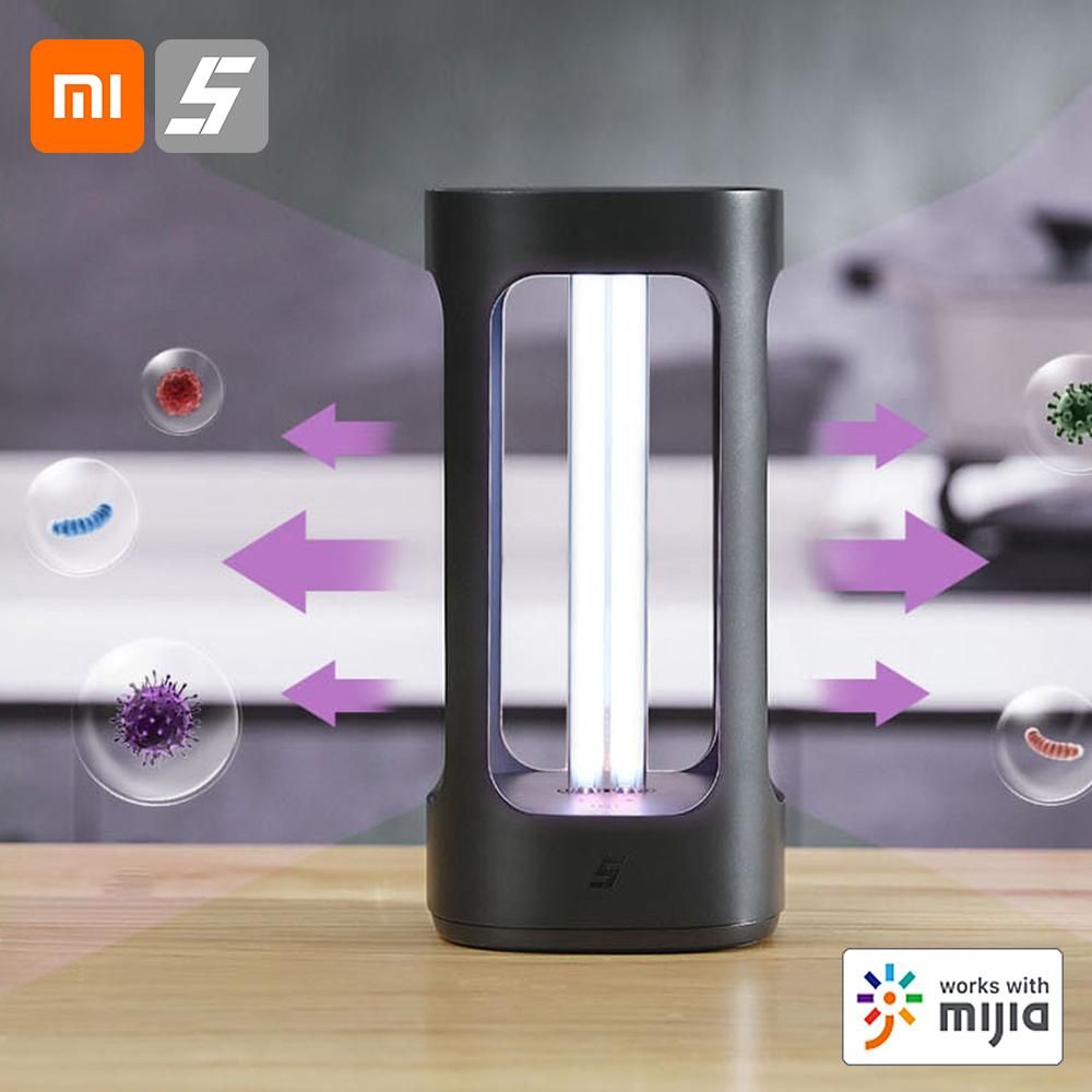 FIVE Smart UVC Sterilization Lamp 99.99% Sterilization Home Office Desktop Light 9000H Lifespan Smart Human Sensing Work with  APP Remote 220V