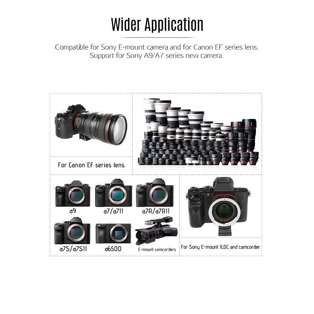 Viltrox EF-E II Lens Mount AF Auto Focus Reducer Speed Booster Adapter for Canon EF Lens to Sony E-mount Camera