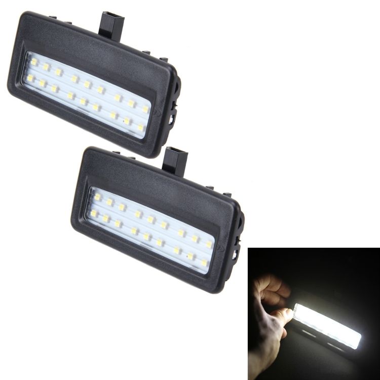 2 PCS White Light Car LED Vanity Mirror Lamp