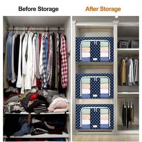 Foldable Comforter Storage Bag Household Clothing Storage Box Dustproof Oxford Cloth Quilt Storage Bra Socks Wardrobe Organizer
