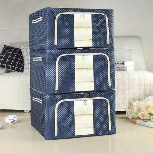 Foldable Comforter Storage Bag Household Clothing Storage Box Dustproof Oxford Cloth Quilt Storage Bra Socks Wardrobe Organizer